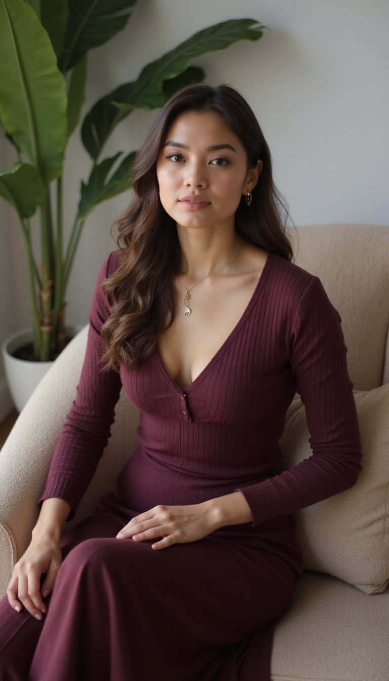 Robe Midi Maille Stretch Confort Et Élégance