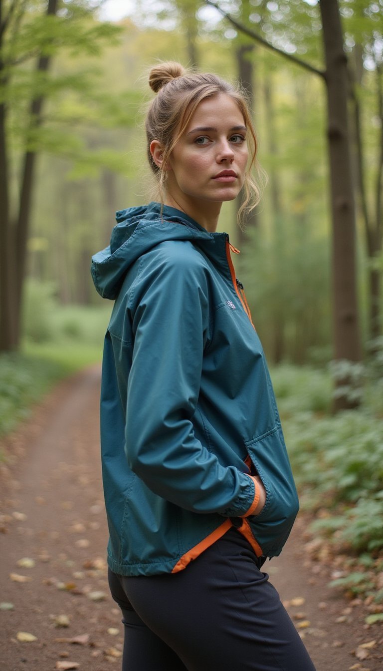 Veste Légère Coupe‑Vent Et Pantalon De Randonnée