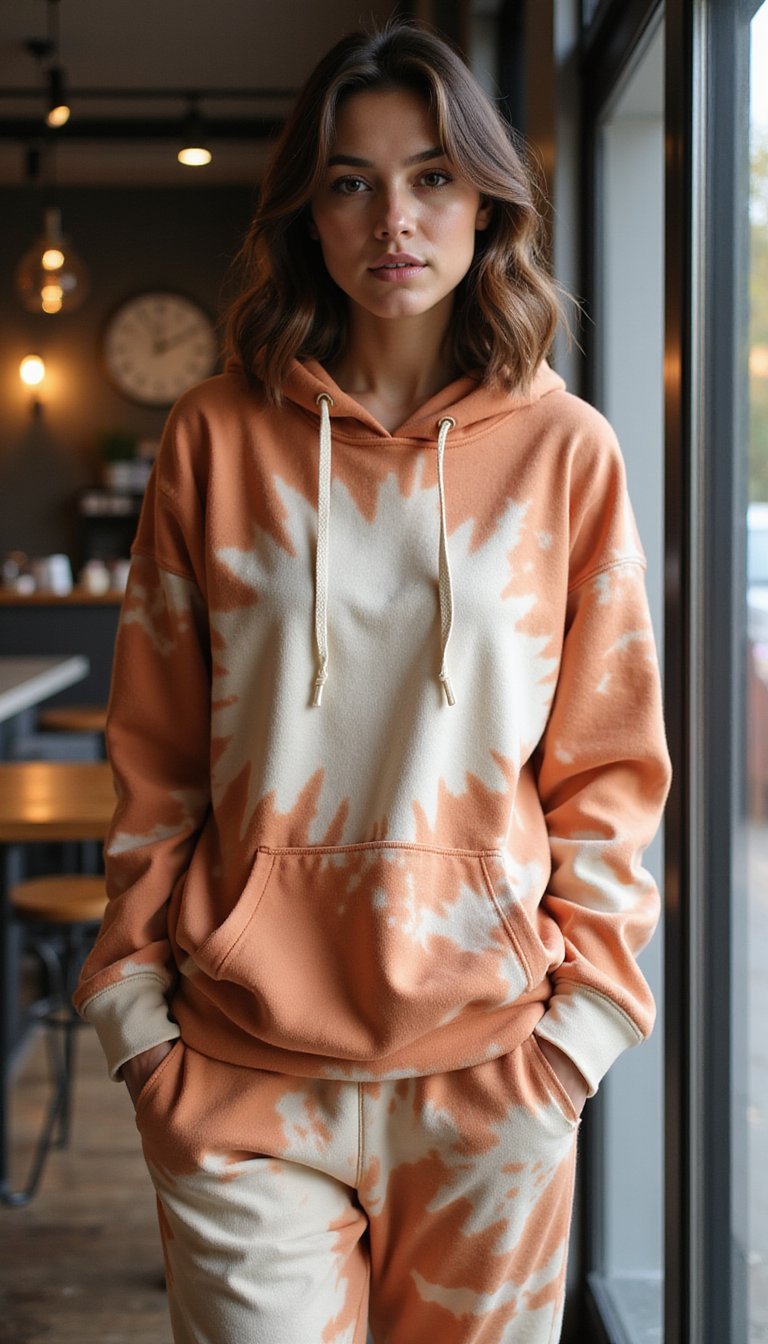 Oversized Tie Dye Hoodie With Joggers
