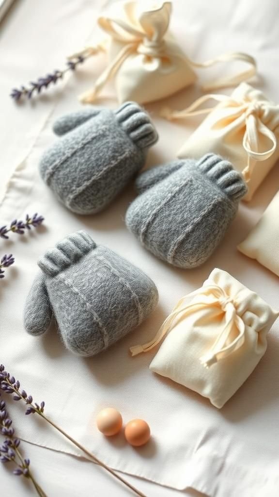 Aromatic Mitten Sachets Filled With Lavender