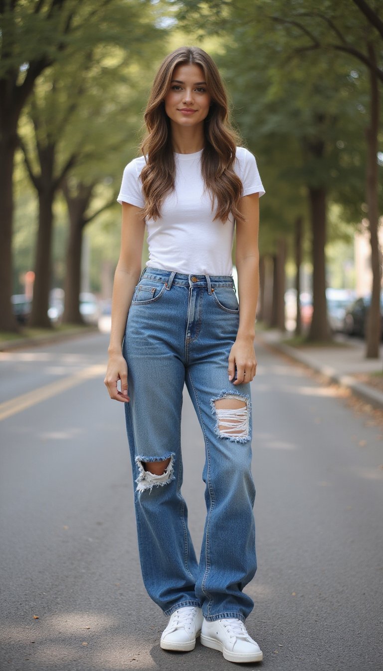 Dad Jeans Upgraded With Patchwork Side Panels