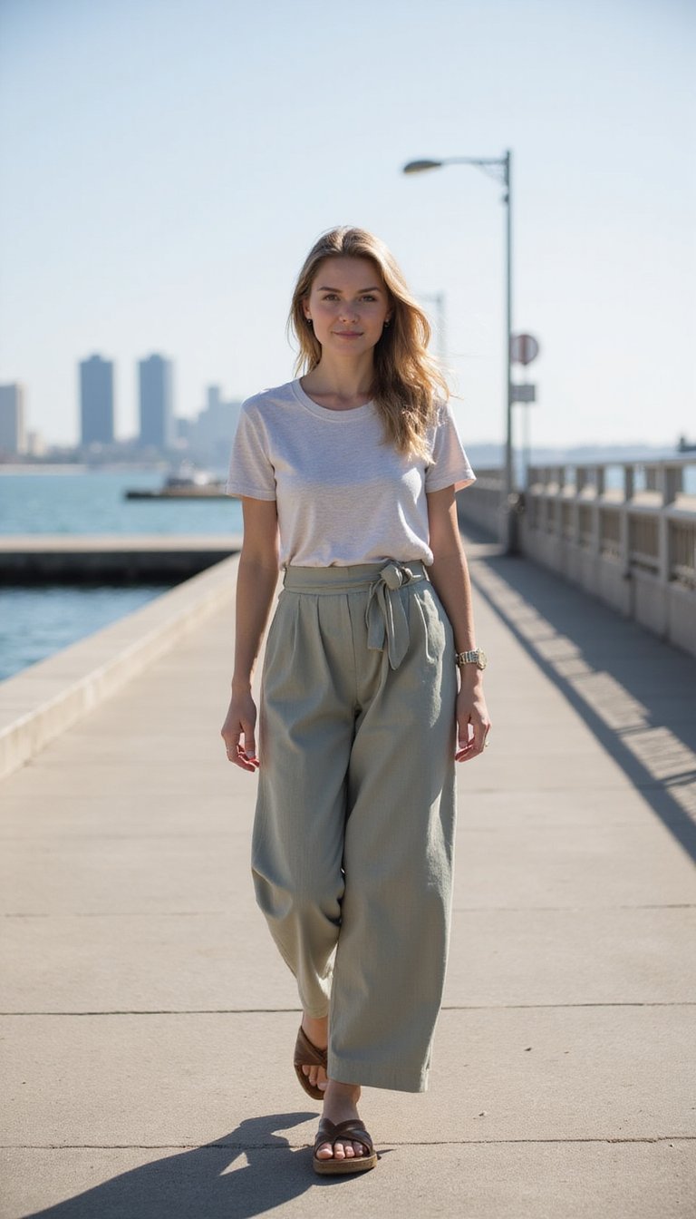 Wide-Leg Trousers Shaped From Too-Long Skirts