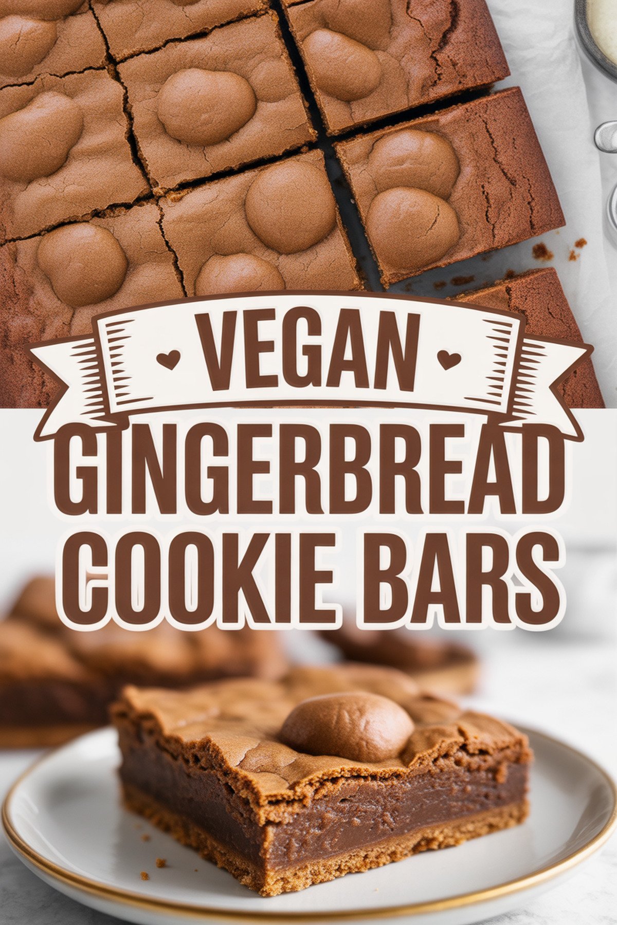 Vegan Gingerbread Cookie Bars recipe idea in stylish layout