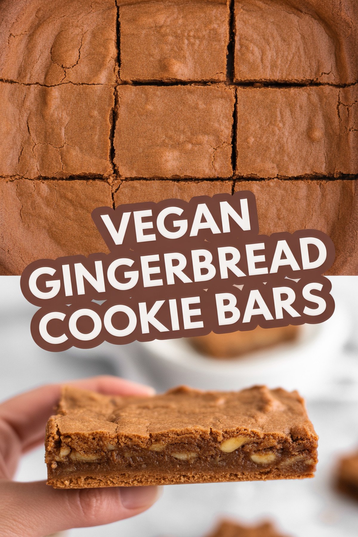 Vegan Gingerbread Cookie Bars recipe idea in stylish layout