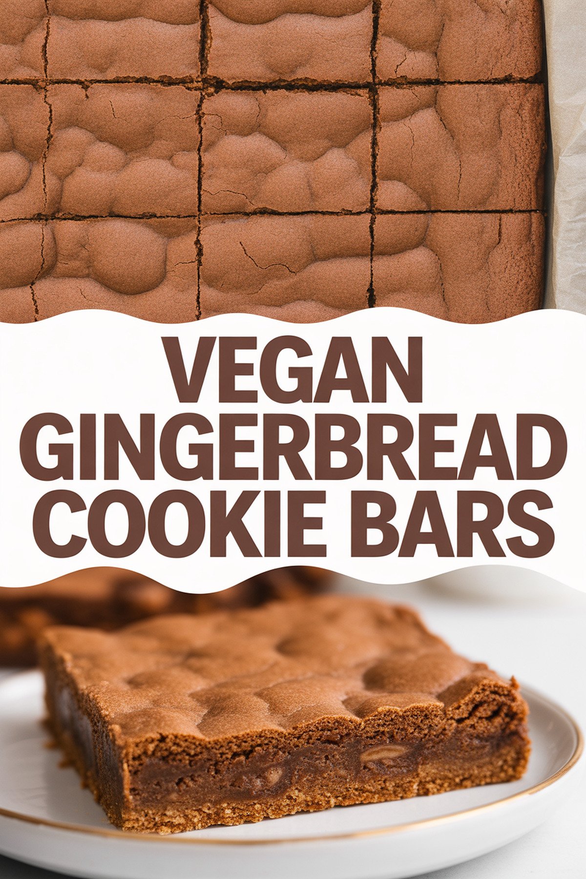 Vegan Gingerbread Cookie Bars recipe idea in stylish layout
