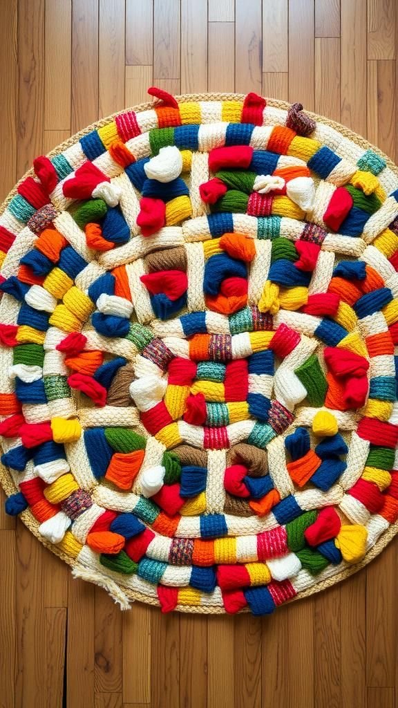 Locker Hooked Scrap Rug Or Mat