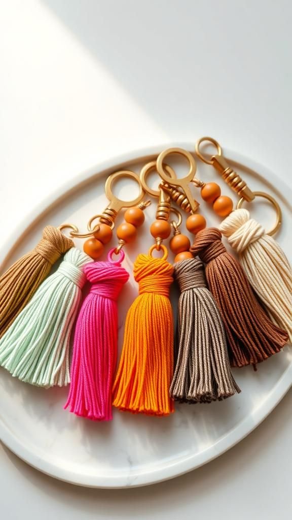Tassel Keychains And Cheerful Bag Charms