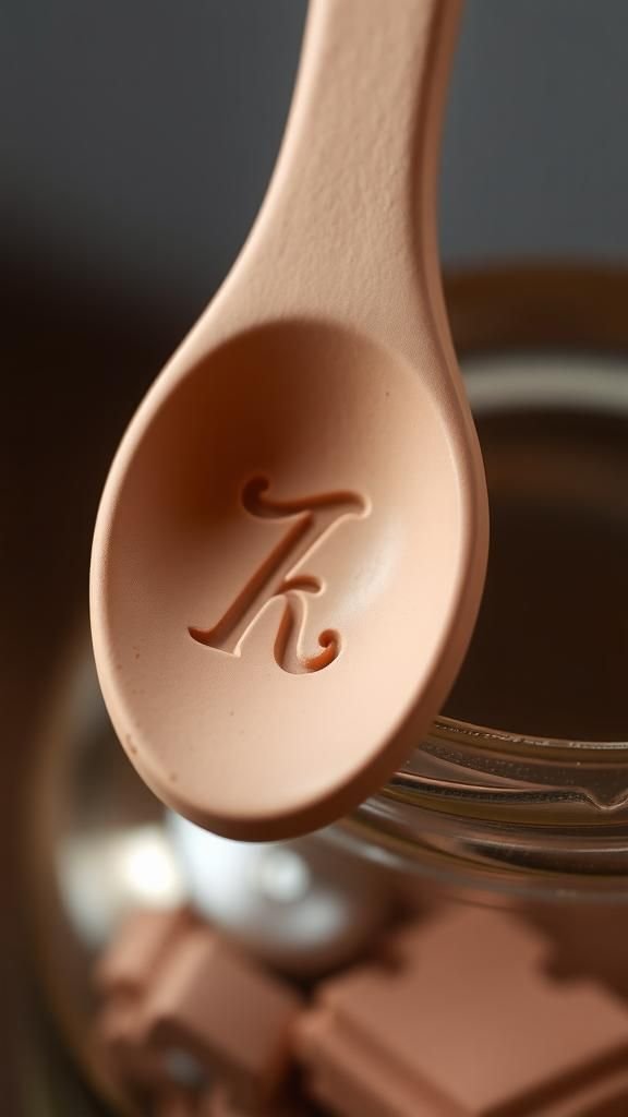 Keepsake spoon with hand-pressed details