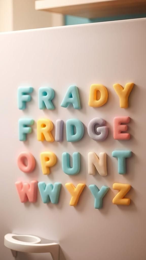 Quirky fridge letters for everyday notes