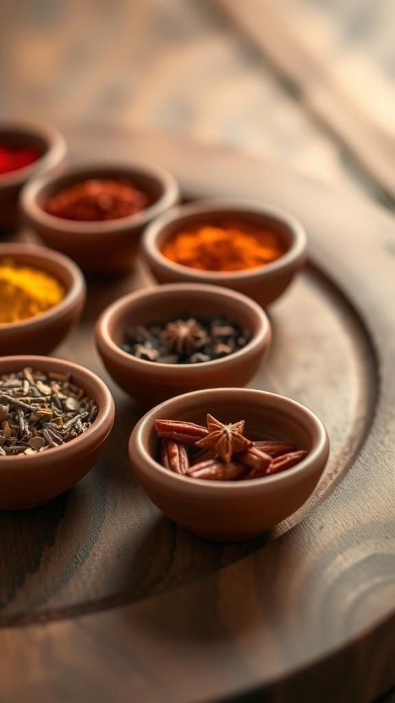 Tiny bowls for salt, spices, and small bits