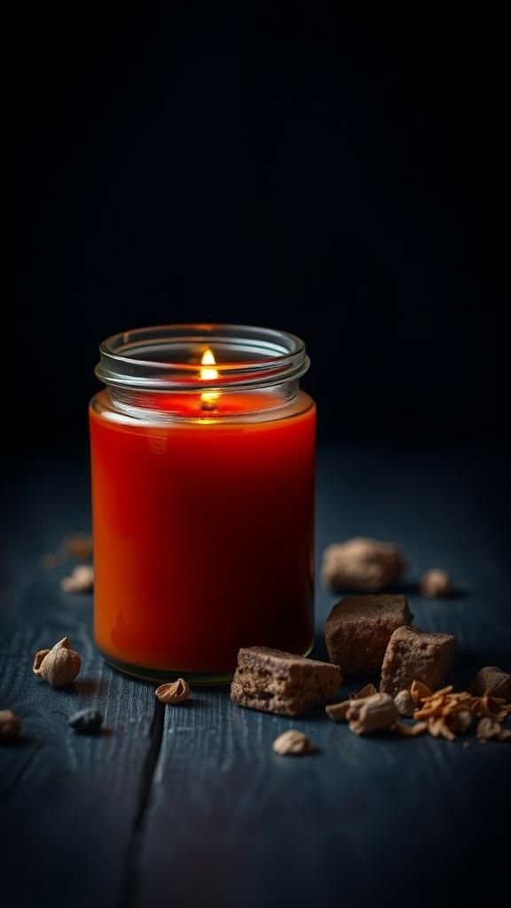 Amber myrrh moonlit jar for quiet evenings