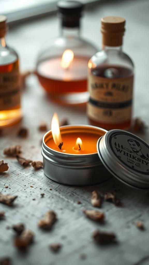 Fireside whiskey tin that remembers winter nights