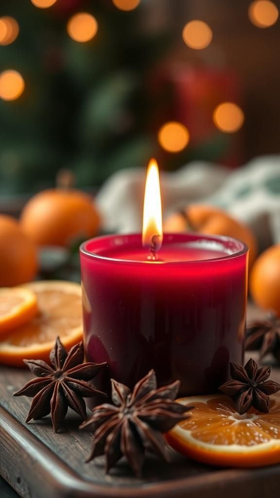 Mulled wine spiced candle with dried fruit notes