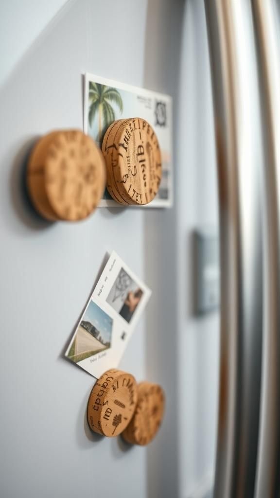 Delightful cork magnets for fridges and boards