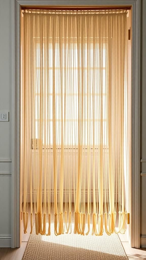 Fringe curtain panel that adds soft privacy