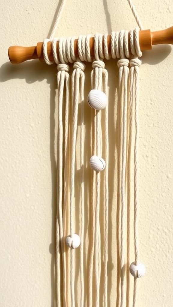 Rustic shells and cord for a coastal feel