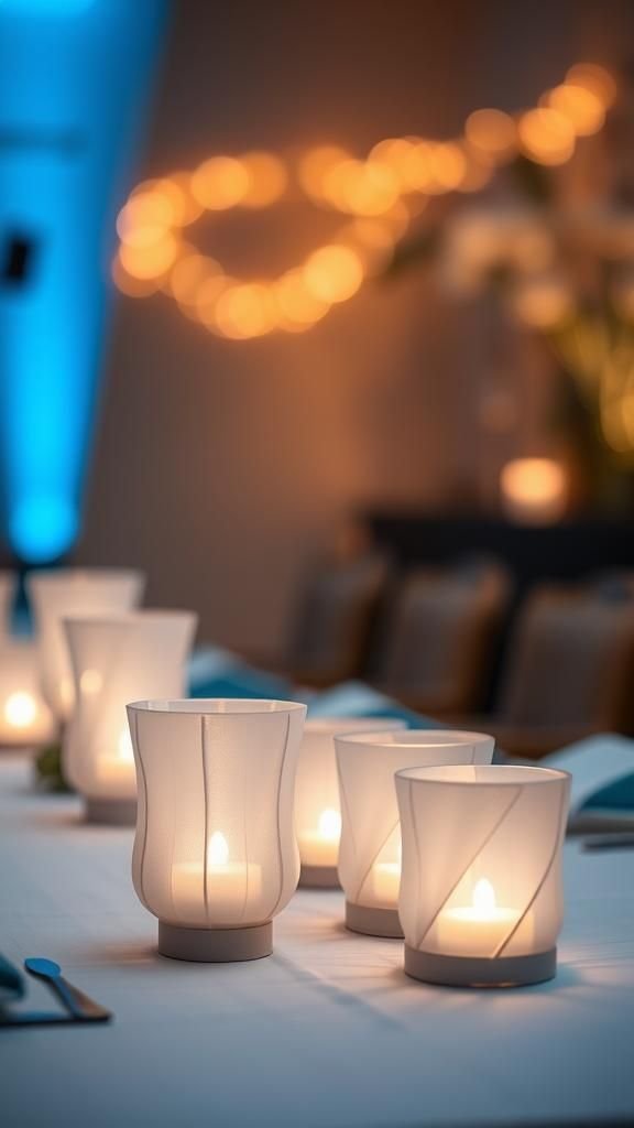 Delicate vellum candle shades for a soft glow