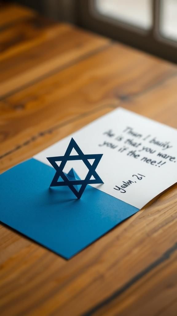 Pop-up Star of David cards that feel personal