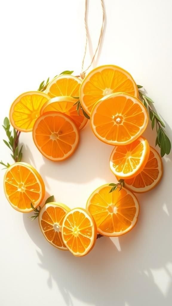 Citrus slice heart with dried orange accents