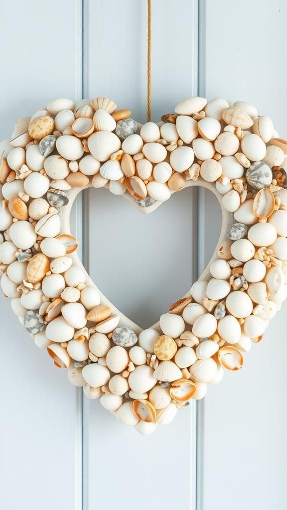 Seashell heart for coastal cottage vibes