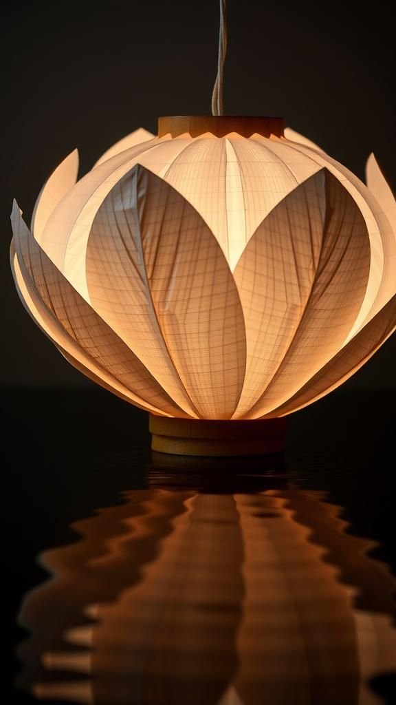 Lotus-shaped lantern that feels delicate and serene