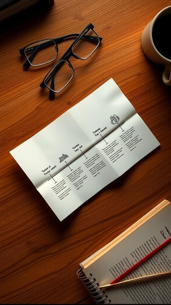 A fold-out timeline of relationship moments