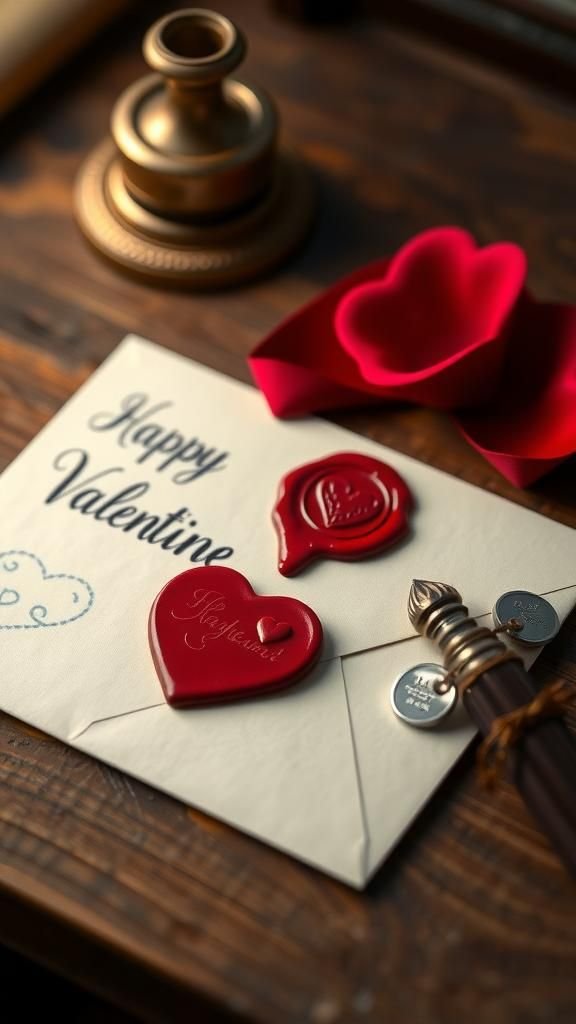 Hand-lettered script with a wax-seal finish