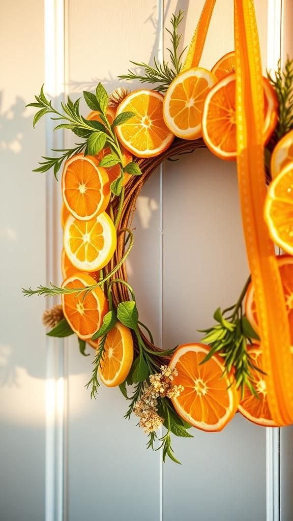 Citrus slice and herb scented spring ring