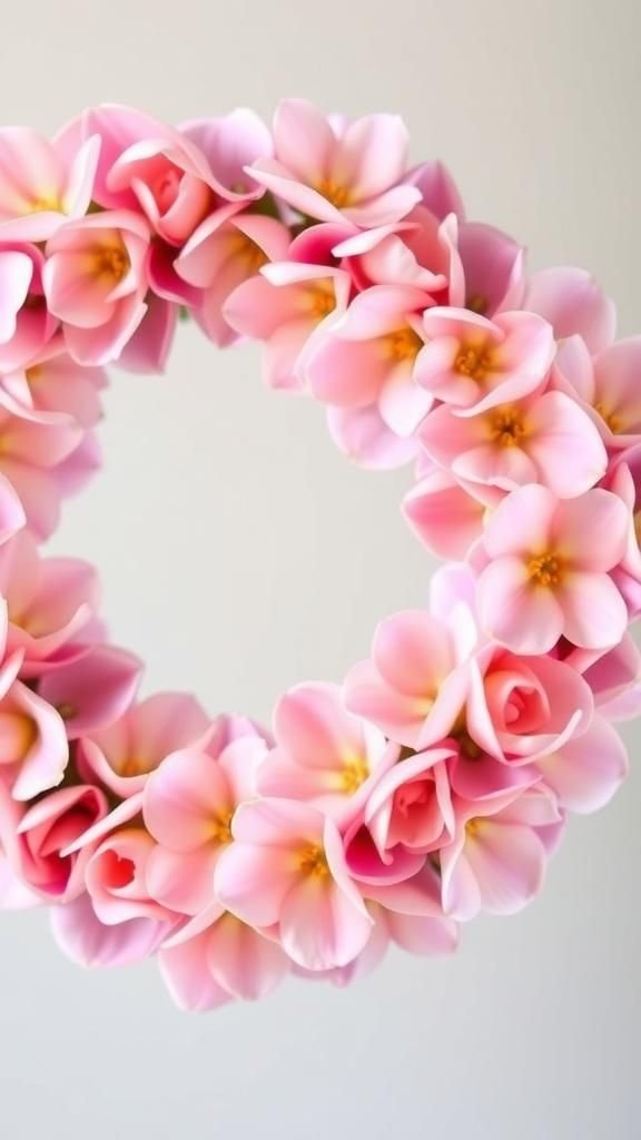 Mixed pastel ombré blossom gradient hoop