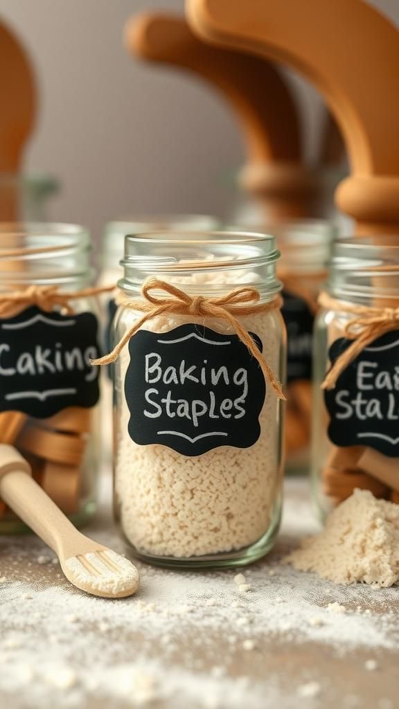 Mini chalkboard labels for jar organization