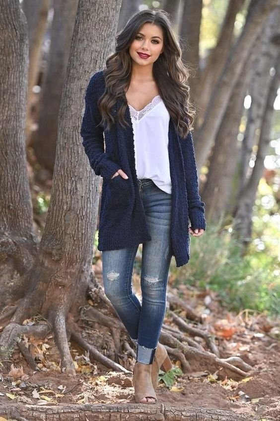 Maneiras de usar cardigans para mulheres 2023 - LadyFashioniser.com Maneiras de usar cardigans para mulheres 2023 - LadyFashioniser.com - traje de cardigans para mulheres