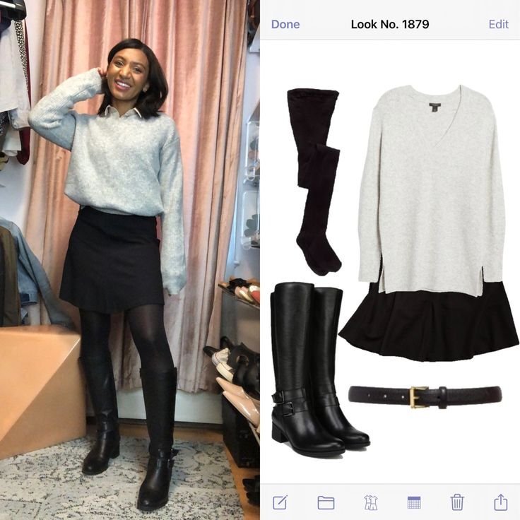 Nós amamos isso We Heart It - conjunto de suéter e saia oversized