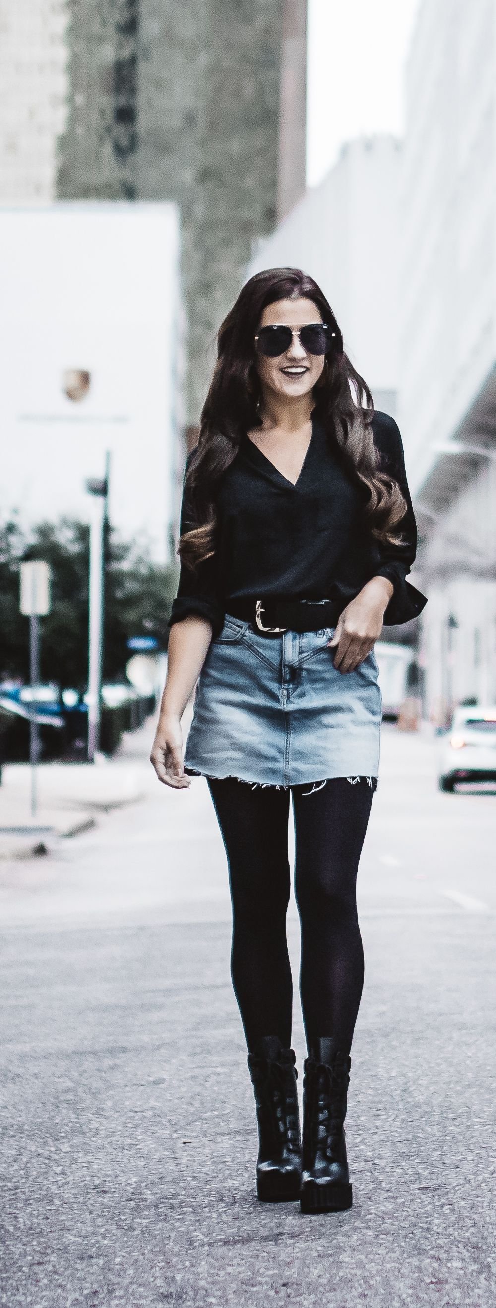 Cómo combinar una falda vaquera en invierno • The Perennial Style | Bloguera de moda de Dallas Cómo combinar una falda vaquera en invierno • The Perennial Style | Bloguera de moda de Dallas - Conjuntos de falda vaquera para invierno