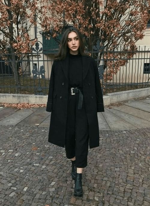 Conjuntos con suéter negro | 18 formas de combinar un suéter negro Conjuntos con suéter negro | 18 maneras de combinar un suéter negro - vestido con suéter negro