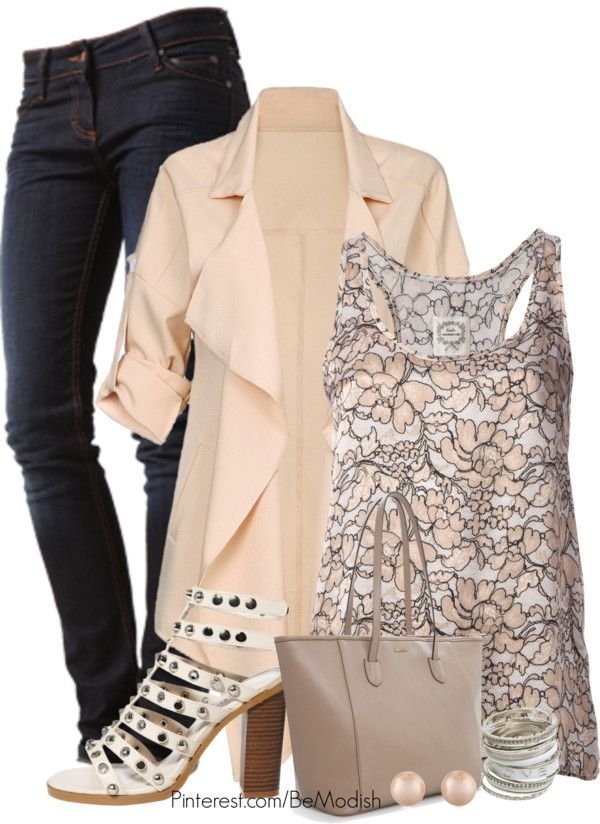 20 ideias de roupas Polyvore chiques com cardigans - Be Modish 20 Ideias de Looks Elegantes com Cardigans no Polyvore - Be Fashion - Cardigan bege