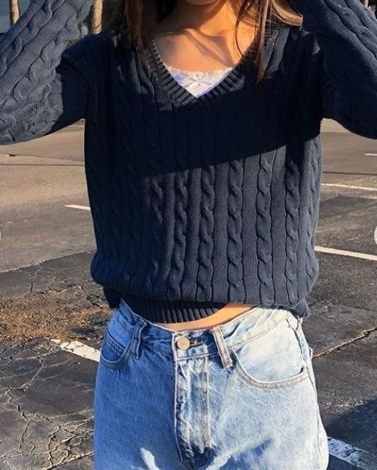 conjunto de suéter azul bebé