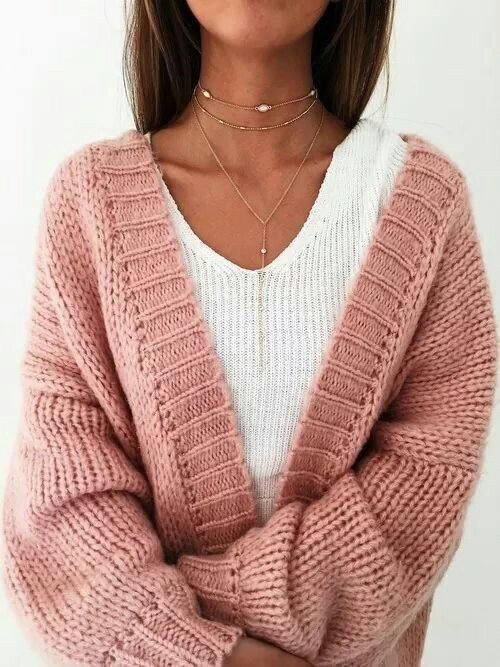 Fixar página Página de pins - conjunto de cardigan rosa
