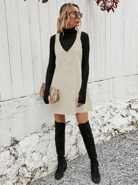 12 sencillos conjuntos de invierno con vestidos » Lady Decluttered 12 sencillos conjuntos de invierno con vestidos » Lady Decluttered - Vestido de suéter negro