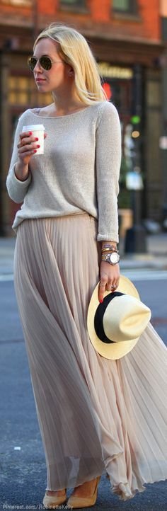 Dia de inspiração para looks! Looks para um encontro romântico! - look de inverno com saia longa