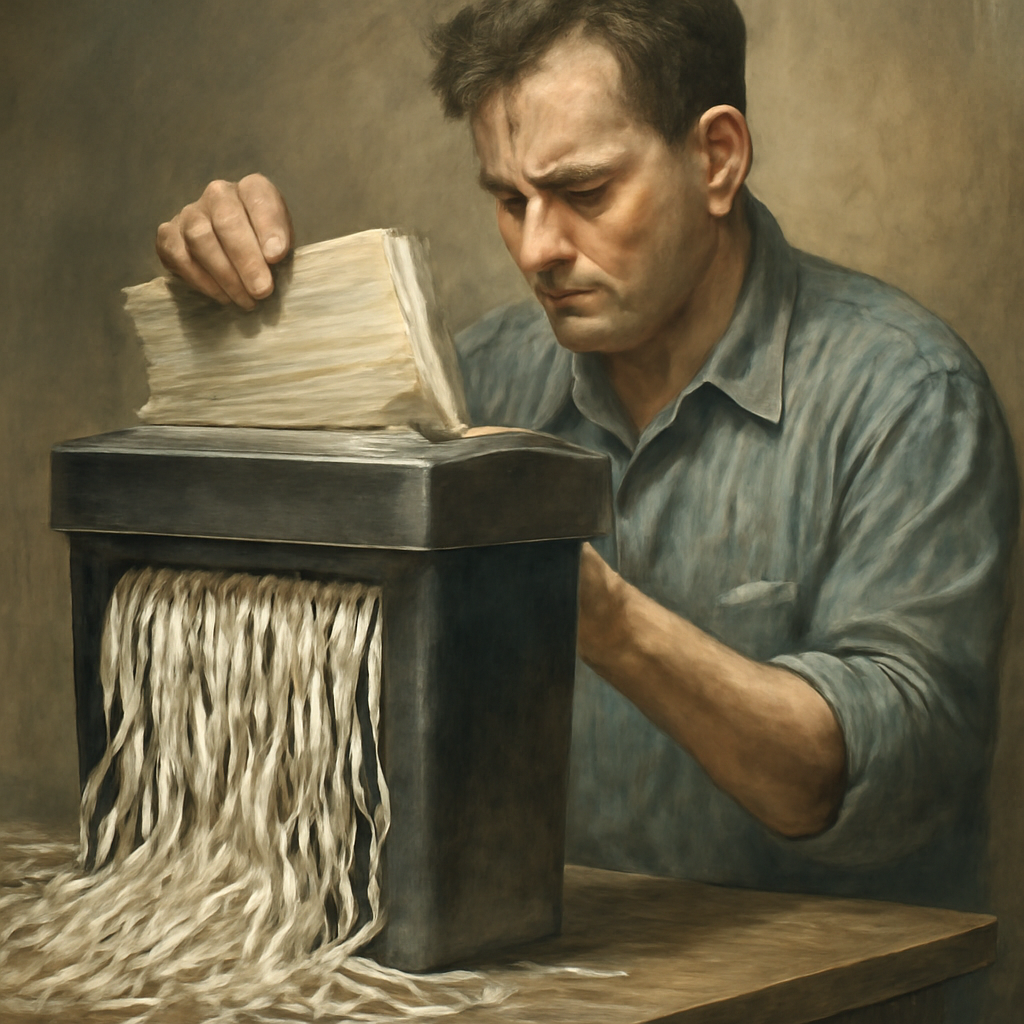 Shredding illustration