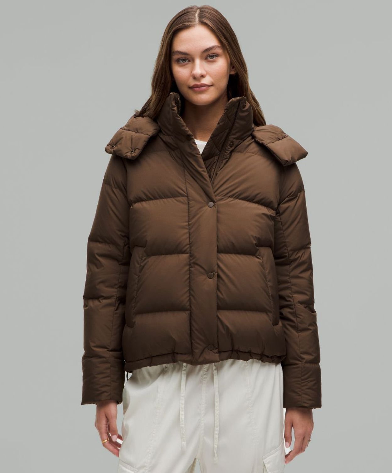 conjunto de chaqueta acolchada negra