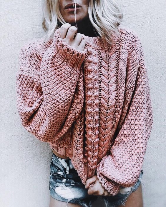 Suéter feminino Two By Vince Camuto Layer Look Cable Knit Suéter feminino Two By Vince Camuto Layer Look em tricô trançado - conjunto cardigan rosa