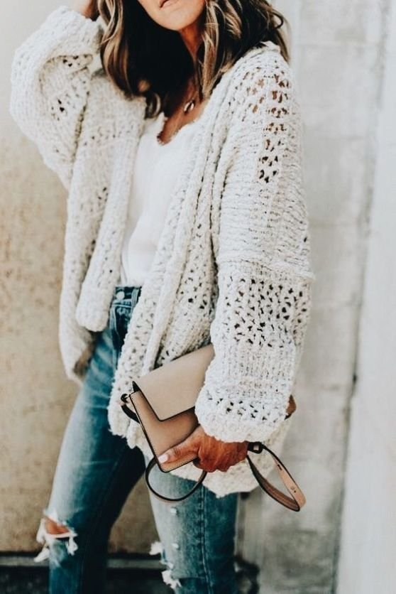 15 maneiras de usar um cardigan de malha grande nesta primavera | Roupas de outono estilosas, Moda feminina, Moda de outono 15 maneiras de usar um cardigan de malha grande nesta primavera | Roupas de outono estilosas, Moda feminina, Moda de outono - cardigan de malha grossa