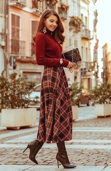 20 looks de inverno elegantes para mulheres - look de inverno com saia longa