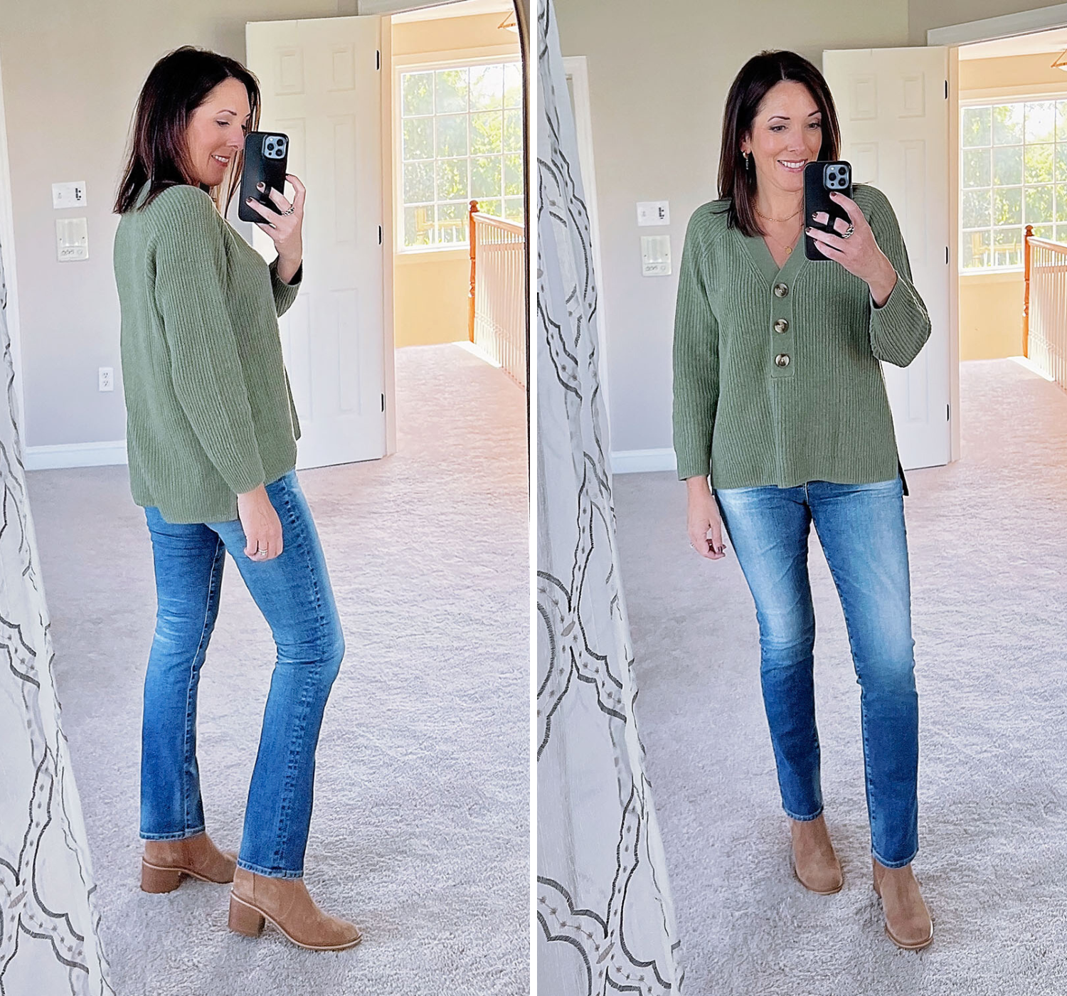 conjunto cardigan curto