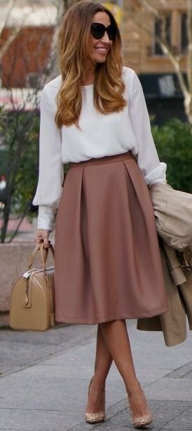 20 Combinações de Estilos de Inverno - Últimas Tendências da Moda para Meninas | Fashion's Girl - Conjunto de saia longa para o inverno