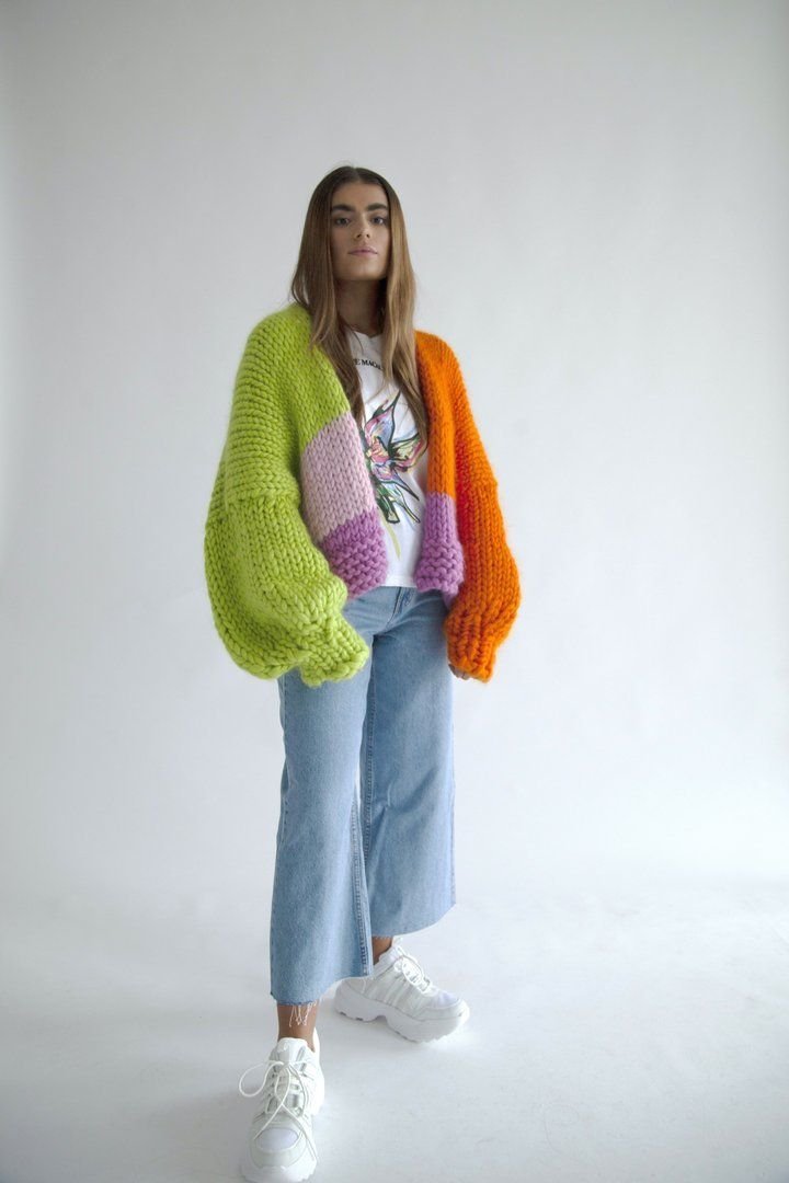 Cardigan de malha grossa Wonderland Wonderland Chunky Knit Cardigan - cardigan de malha grossa
