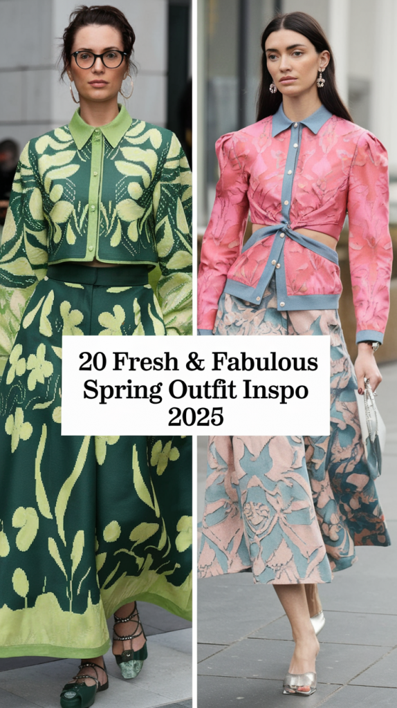 Inspiração para looks de primavera 2025: 20 ideias da moda para a estação