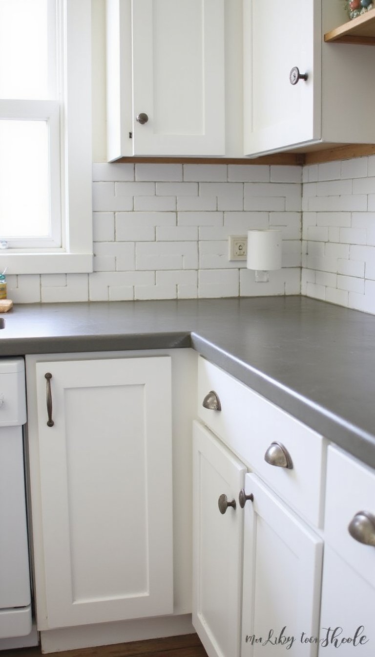 Concrete countertop paint for faux stone look