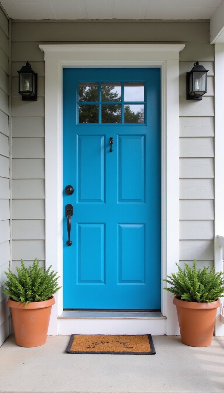 Painted front door: fresh color, bold statement